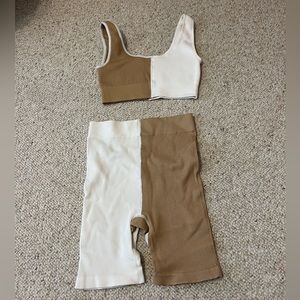 Color block workout set